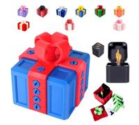 The Prank Box - Hilarious Screw Challenge with Middle Finger Surprise, The Annoying Present with Middle Finger, Prank Gift Box for Birthday, Christmas, Halloween(Blue-Red)