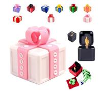 The Prank Box - Hilarious Screw Challenge with Middle Finger Surprise, The Annoying Present with Middle Finger, Prank Gift Box for Birthday, Christmas, Halloween(White-Pink)