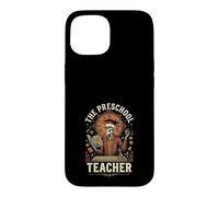 The Preschool Teacher Squelette Skull Spooky Halloween Book Coque pour iPhone 15
