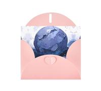 The pressure of the stone Print Lot de cartes de vœux avec intérieur vierge - Papier nacré rose pour anniversaire, mariage, invitations de fête