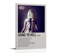 The Pretty Reckless Going to Hell Poster imperméable sur toile décorative adaptée pour la décoration de bureau, chambre à coucher, salon, affiche avec cadre 40 x 60 cm