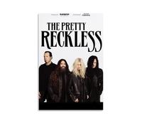The Pretty RecklessArt Peinture de décoration imperméable et résistante aux taches pour salon, bureau, café, installation gratuite, facile à nettoyer, option cadeau préféré, style sans cadre, 20,3 x