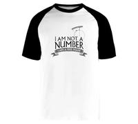 The Prisoner I Am Not A Number T-Shirt À Manches Courtes Unisexe Blanc Baseball Tee