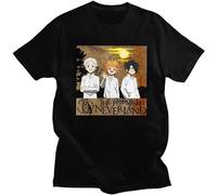 The Promised Neverland Anime T-Shirt Norman Yvnboku No Neverland Anime Promised Neverland Manga Tee Black Printed Mens Top Tee Size L