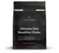 THE PROTEIN WORKS - Diet Breakfast Smoothie | Petit-déjeuner sur le pouce | Hyperprotéiné et peu sucré | 36 Portions | Fruits des Bois | 2kg