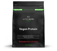 THE PROTEIN WORKS - Protéine Végane | 25g de protéines végétales | Qualité première | Shake de protéines végétales | 33 Servings | Fraises à la Crème | 1kg