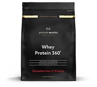 THE PROTEIN WORKS Protéine Whey 360 en poudre | Fraise à la Crème | Sans sucre ajouté et à faible teneur en matières grasses | Mélange de protéines | THE PROTEIN WORKS | 600g