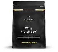THE PROTEIN WORKS Protéine Whey 360 en poudre | Milkshake Banane | Sans sucre ajouté et à faible teneur en matières grasses | Mélange de protéines | THE PROTEIN WORKS | 600g