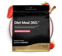 The Protein Works - Substitut de Repas Hyperprotéiné - Riche en Protéines et Nutriments - Shaker Et Cuillère Doseuse Gratuits - Fraise à la Crème - 2kg