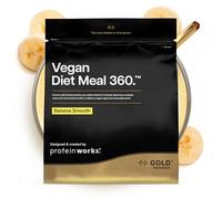 THE PROTEIN WORKS Substitut De Repas Vegan | Banane Onctueuse | 100% Végétal | Vitamines Renforçant L'immunité | Abordable, Sain & Rapide | 500g
