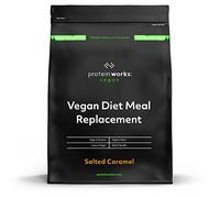 THE PROTEIN WORKS Substitut De Repas Vegan | Caramel Salé | 100% Végétal | Vitamines Renforçant L'immunité | Abordable, Sain & Rapide | Protein Works | 500g