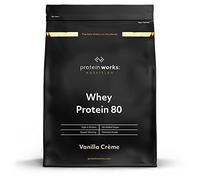 THE PROTEIN WORKS Whey Protéine 80 (Concentré) | 82% de protéines | Shake à faible teneur en sucre et à forte teneur en protéines | Crème Vanillée | 1kg