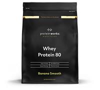 THE PROTEIN WORKS Whey Protéine 80 (Concentré) | 82% de protéines | Shake à faible teneur en sucre et à forte teneur en protéines | Banane Onctueuse | 500g