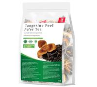 Thé Pu'er À L'écorce De Mandarine (Chen Pi Pu'er), 30 Sachets (4 G Chacun), Thé Fermenté Vieilli Aux Agrumes For La Digestion Et Le Bien-être(1pcs)