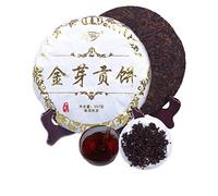 Thé Pu'er mûr Thé Pu'er ancien 357g （0.787LB） Gâteau hommage au bourgeon doré du Yunnan Thé Puer Thé noir Thé Pu-Erh bouilli Thé chinois Thé Puerh sain Thé rouge Thé vert Bon Shu cha Bon