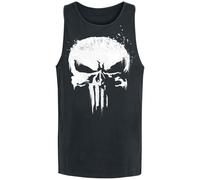 The Punisher Logo Crâne Graffiti Homme Débardeur Noir M, 100% Coton, Regular/Coupe Standard