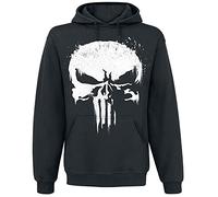 The Punisher Logo Crâne Graffiti Homme Sweat-Shirt à Capuche Noir L