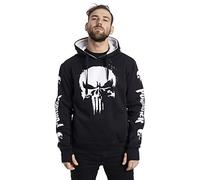The Punisher Skull Homme Sweat-Shirt à Capuche Noir 65% Coton, 35% Polyester Regular