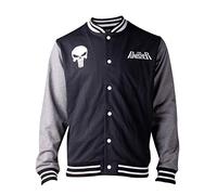 The Punisher Skull - Logo Veste Varsity chiné Noir/Gris S