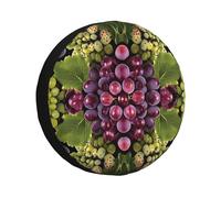 The Purple Grapes Are Ripe. Housse de pneu de secours étanche et anti-poussière - Ajustement universel pour remorque, camping-car, SUV, camion, camping-car - 38,1 cm