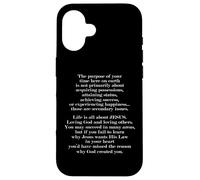 The Purpose Of Your Time Here Life Is All About Jésus Coque pour iPhone 16