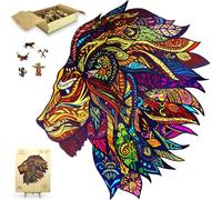 The Puzzled Tree Puzzle en Bois pour Adultes XL 300 pièces (39x39cm) Puzzle en Bois Lion pour Adultes Présenté dans Un Coffret Cadeau par