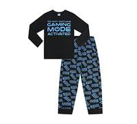 The PyjamaFactory Do Not Disturb Pyjama Long Imprimé Mode Activated All Over Bleu - Noir - 13-14 Ans