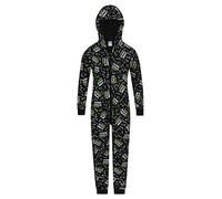 The PyjamaFactory Grenouillère pour garçon avec manette de jeu Noir 9-10 ans, Noir , 9-10 ans