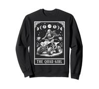 The Quad Girl ATV Carte de Tarot 4 Roues Squelette Witchy Moon Sweatshirt