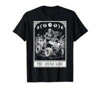 The Quad Girl ATV Carte de Tarot 4 Roues Squelette Witchy Moon T-Shirt