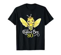 The Queen Bee is 80 Honeybee Hive 80e Anniversaire Femme T-Shirt