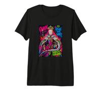 The Queen, Cool Hand Drawn Graffiti Queen Cartoon Graphic T-Shirt Haut de Gamme