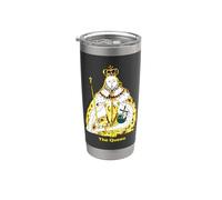 The Queen, Cool Hand Drawn Queen Cartoon Graphic Design Gobelet isotherme en acier inoxydable double paroi