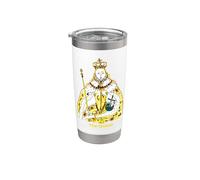 The Queen, Cool Hand Drawn Queen Cartoon Graphic Design Gobelet isotherme en acier inoxydable double paroi