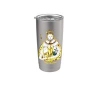 The Queen, Cool Hand Drawn Queen Cartoon Graphic Design Gobelet isotherme en acier inoxydable double paroi