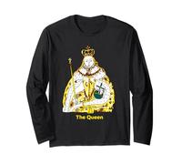 The Queen, Cool Hand Drawn Queen Cartoon Graphic Design Manche Longue