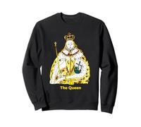 The Queen, Cool Hand Drawn Queen Cartoon Graphic Design Sweatshirt