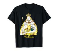 The Queen, Cool Hand Drawn Queen Cartoon Graphic Design T-Shirt
