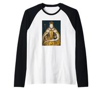 The Queen, Cool Portrait Drawn Art, Be a Queen Graphic Manche Raglan