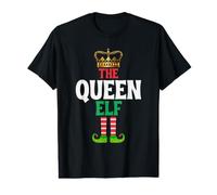 The Queen Elf - Funny Matching Family Group Christmas T-Shirt Graphique avec Valeur