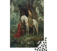 The Queen is Dressed in Green and Rides A Blanc Horse || Puzzles Amusants en Famille 38x26cm/1000pcs Adultes