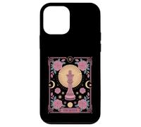 The Queen Tarot Joueur d'échecs floral Coque pour iPhone 12 mini