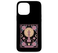 The Queen Tarot Joueur d'échecs floral Coque pour iPhone 13 Pro Max