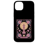 The Queen Tarot Joueur d'échecs floral Coque pour iPhone 14 Plus