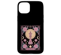The Queen Tarot Joueur d'échecs floral Coque pour iPhone 15 Plus