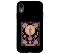 The Queen Tarot Joueur d'échecs floral Coque pour iPhone XR