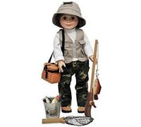 The Queens Treasures 18 Inch Doll clothes,Hiking Boot Shoes,and Accessories Sized to fit American girl,Fishing Set Includes camo Pants,Shirt,Hat, Vest, and Hiking Boots Plus Pole and More! Multicolore