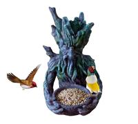The Quiet Offering Tree-Integrated Tree Bird Feeder, Sculpture Mangeoire à Oiseaux Extérieure - Sculpture Résine pour Jardin, Terrasse avec Crochet Dissimulé, Idée Cadeau pour Les Amoureux Nature