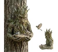 The Quiet Offrant Une Sculpture d'alimentation for Oiseaux Intégrée Aux Arbres, Mangeoire for Anciens Millénaires en Plein Air avec Trou De Serrure Caché(A)