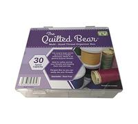 The Quilted Bear Boîte de rangement pour 30 bobines de fil - Empilable et solide - En plastique acrylique - Plusieurs tailles - Idéal comme rangement de fil à coudre ou organisateur de couture